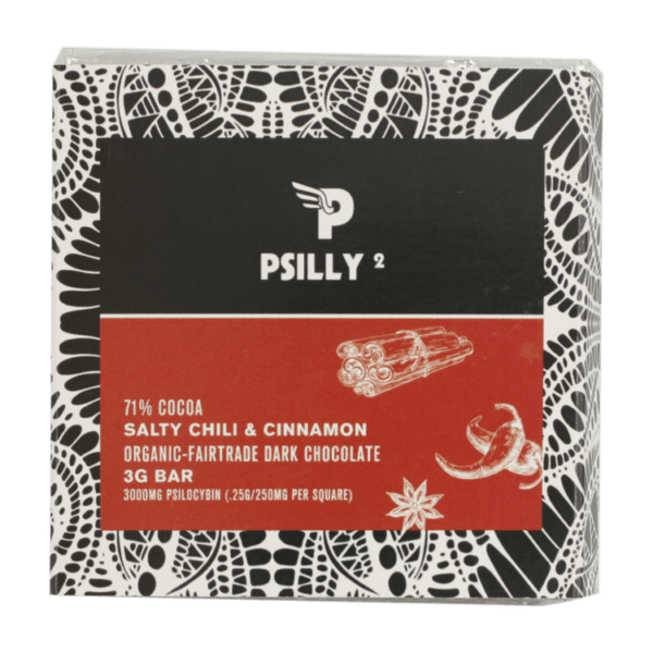 Psilly - Dark Chocolate Bar - Salty Chili & Cinnamon | Sero Canada