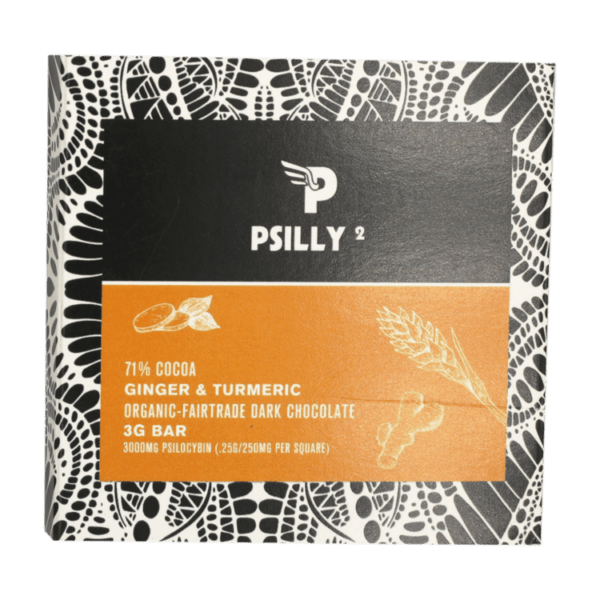 Psilly - Dark Chocolate Bar - Ginger & Turmeric | Sero Canada