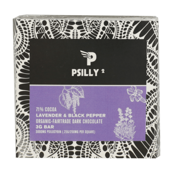 Psilly - Dark Chocolate Bar - Lavender & Black Pepper | Sero Canada