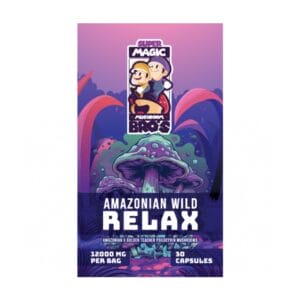Super Magic Mushroom Bro’s - Amazonian Wild RELAX - 400MG Capsules | Sero Canada